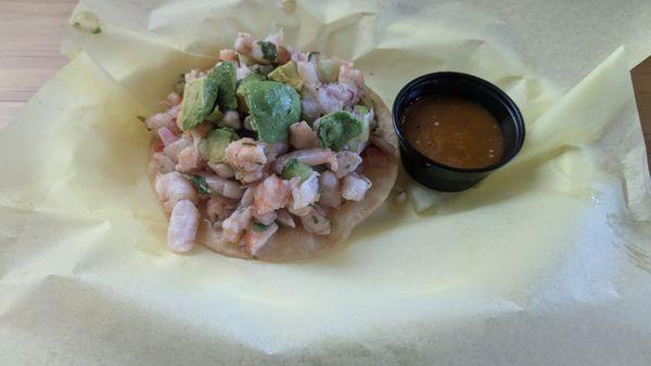 Shrimp Ceviche Tostada