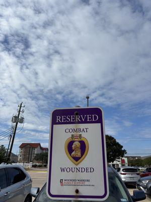 Reserved parking spot for those who sacrificed so much for our freedom!