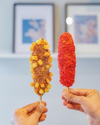 Crispy Potato and Hot Cheeto Corn Dog