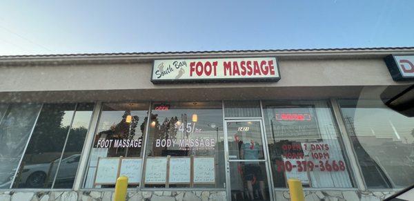 Out front with prices - also foot massage for $30