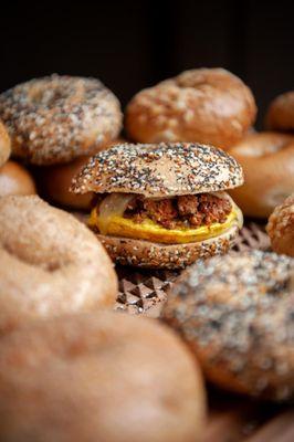 We are open for bagels on Saturdays from 9:00 a.m. until gone.