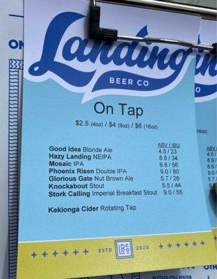 Beer Menu (6/2021)