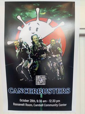 An advertisement for the upcoming Cancer Buster event.