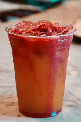 Cool down with a nice strawberry mango refresher