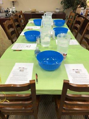 Handwashing demonstration