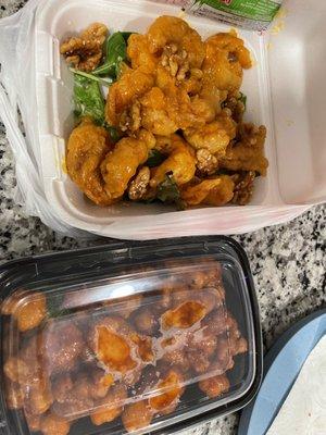 Orange Chicken and Honey Walnut Shrimp