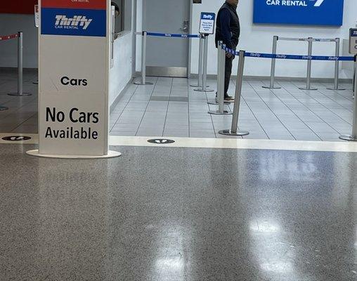 No Rental Cars Available at Thrifty Car Rental!