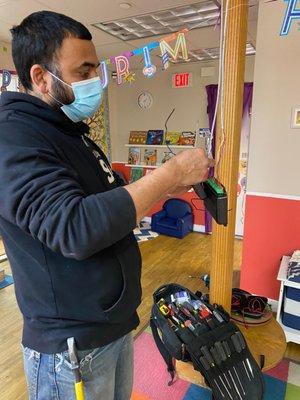 This week at a preschool in Crown Heights we installed a lockdown system, full access control, CCTV, intrusion system, and PA system.