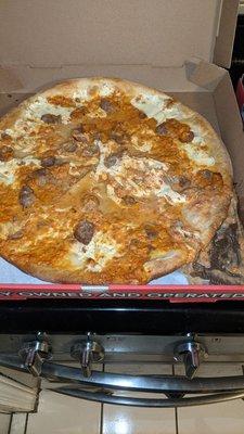 Vodka Sausage pizza - runny??