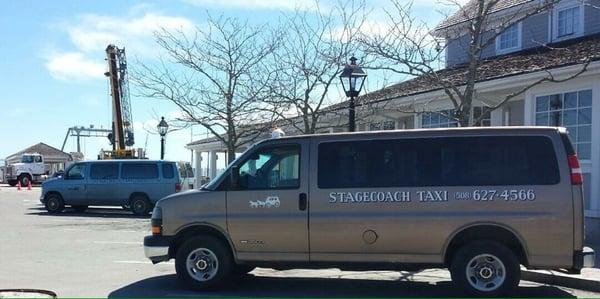 2 stagecoach taxis - no waiting. At the steamship authority