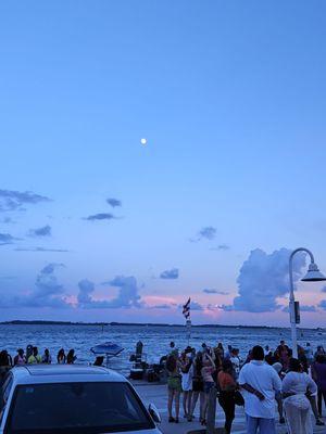 The public loves to congregate and enjoy the area by the Bay.