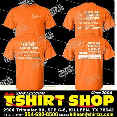 Shirtzz com T-Shirt Shop in Killeen TX 76542. Open 10am to 6pm TUE to SAT