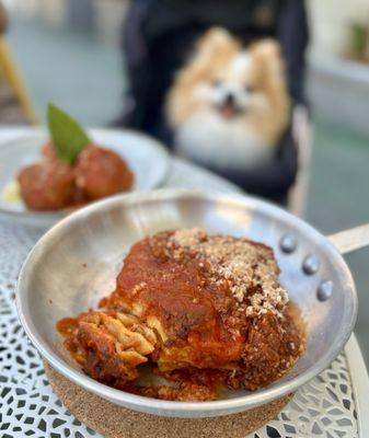 Polpette Al Sugo ($13) + Bolognese Lasagna ($19)