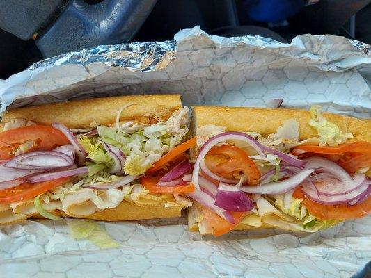 Turkey and cheese hoagie