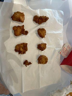 7 piece chicken nugget meal (was supposed to be 8)