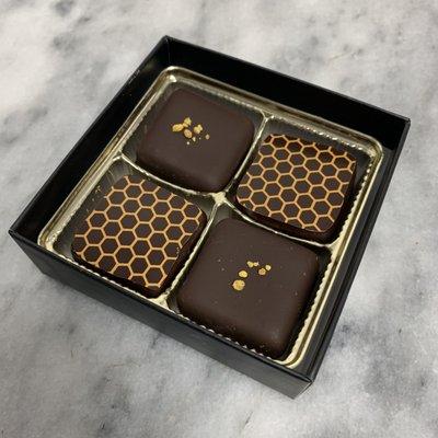 Box full of honey &pollen truffles