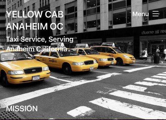 Taxi service and transportation I the city of Anaheim California.