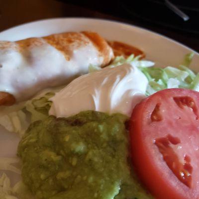 single ala carte chimichanga