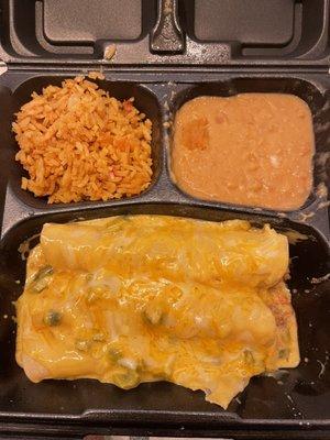 Beef enchilada to go