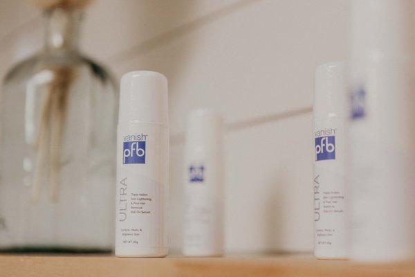 PFB, available for purchase in shop diminishes your chance of ingrown hair and reduces swelling and irritation post-service.