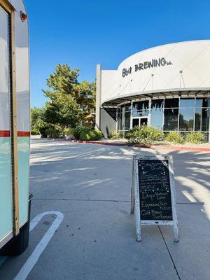 View from coffee cart