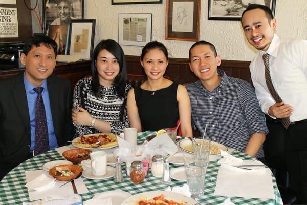 My friends when we dine in for a late lunch when we visited Utica.