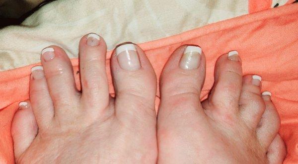 Finally have found THE perfect pedi, French tip!!