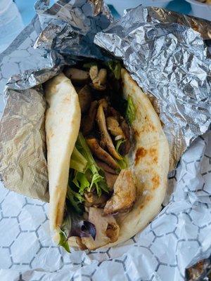 Chicken Gyro in Pita with Tzatzik