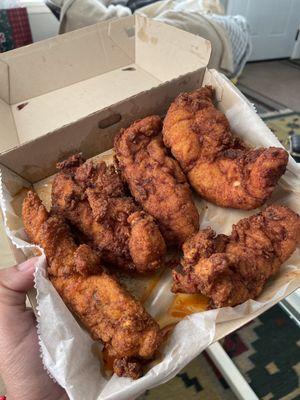 5 piece chicken tender, level 2 heat