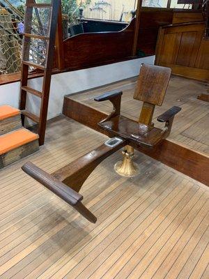 Fighting chair on Hemingway's Boat .