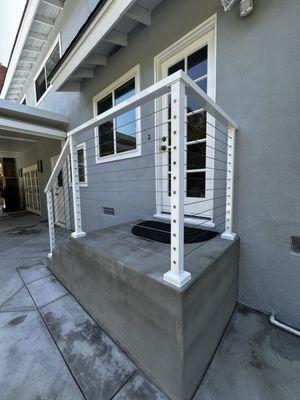 Beautiful Cable Hand Railing Installed in Brea, CA.