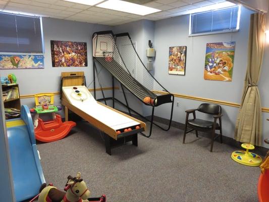 Our pediatric patients have the option to play in the kid's room instead of waiting in the patient lounge.