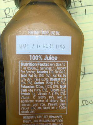 This isn't okay to be selling expired juice I called and I'm getting a refund but this is upsetting because it's a month expired