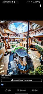 Birdview of Cherry & Coffee Cafe from the upper level at Hawthorn Shopping Mall in Vernon Hills. IL 60061