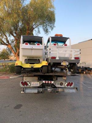 Luis helped the tow truck drivers load all my carts. They only had to make one trip.