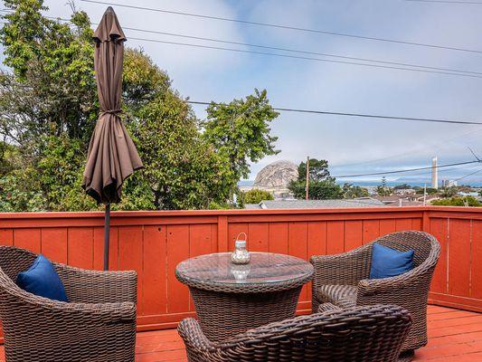 View of Morro Rock from a a charming home in Morro Heights.