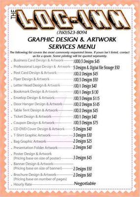 Graphics & print menu