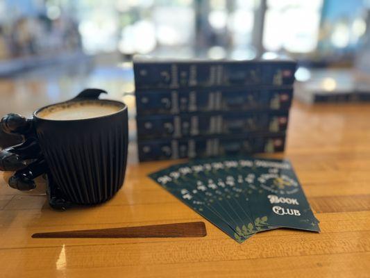 Book clubs are a fun way to enjoy the space, drink great coffee, and possibly make a new friend or two!