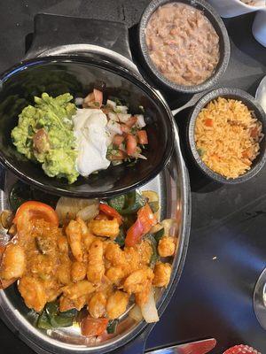 Shrimp fajitas