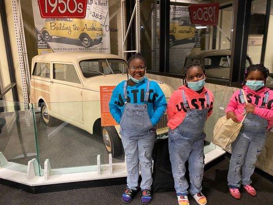 My nieces found out what cars used to look like when their great grandpa was their age!