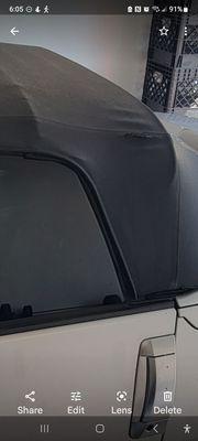 My defective convertible top that started splitting on both corners after one year