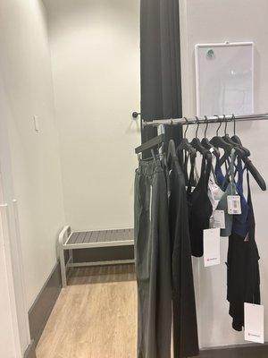 Fitting rooms.