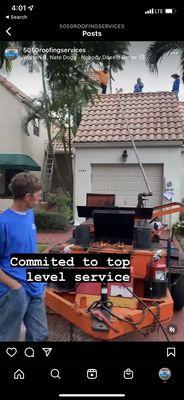 Hot asphalt roof recovery in Boca Raton