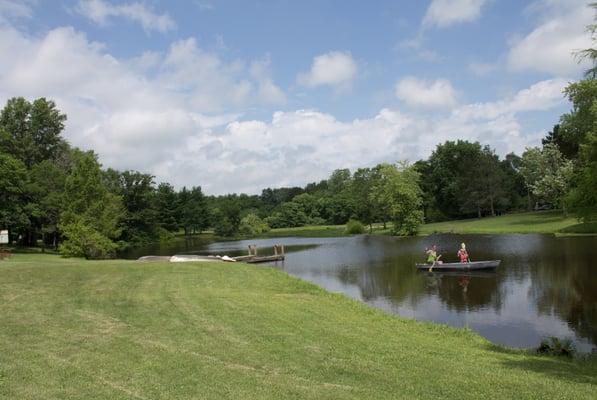 Boating on the lake