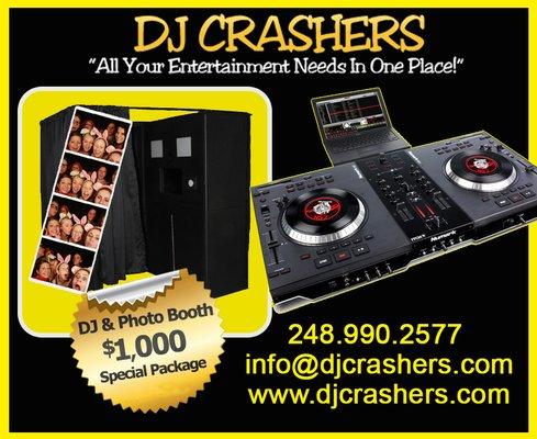 DJ Crashers - $1,000 DJ & Photo Booth Special