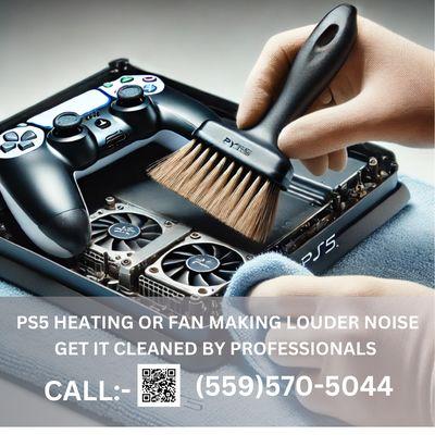 PS5 Heating or Fan Making Louder Noise Get it Cleaned by Professionals 
#CellPros #CellProsBarstow #Bestdeals #TechRepairPros