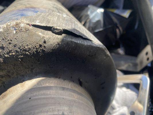 Damaged exhaust