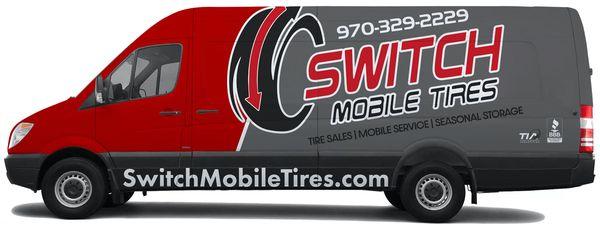 The Switch Mobile Tires Mercedes Sprinter Van that delivers and installs your tires!