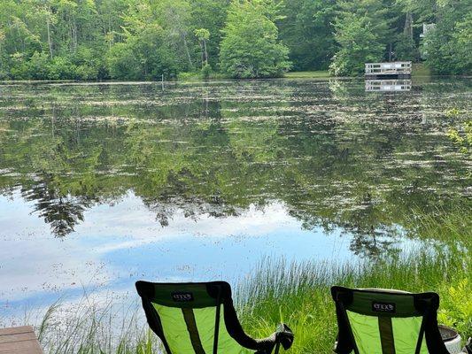 Pond in the middle of the campground