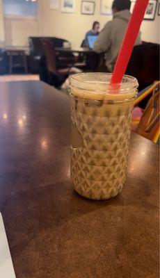 iced almond joy latte